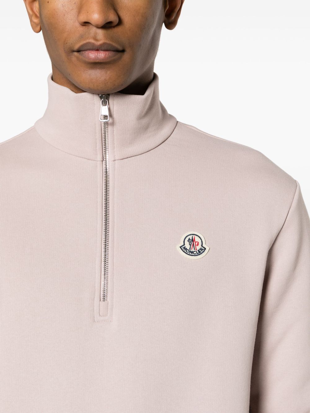 logo-patch cotton sweatshirt