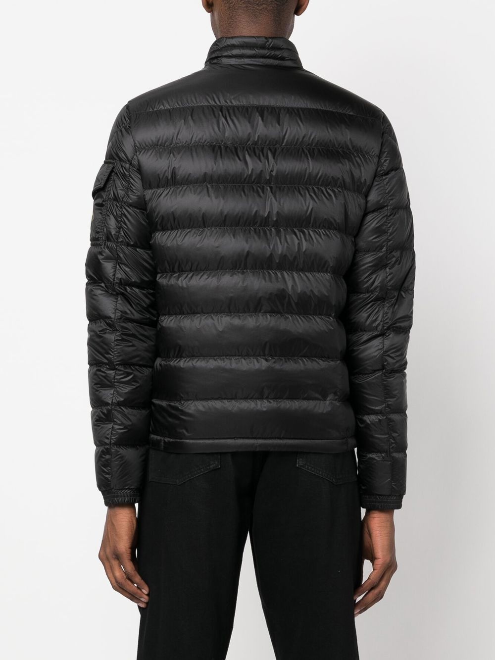 padded zip-up down jacket