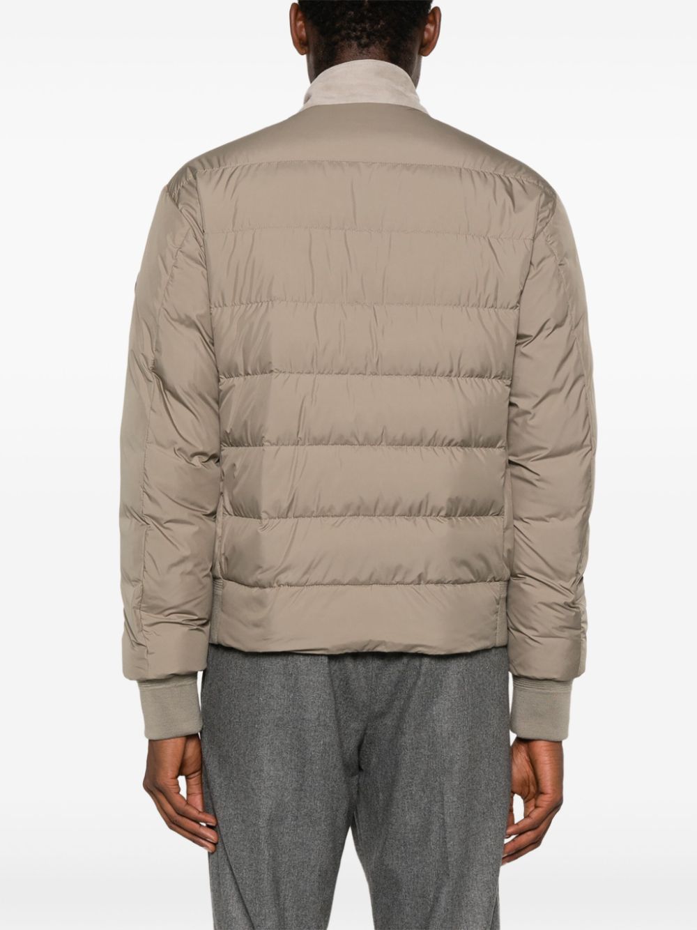 Lountere suede-panel puffer jacket
