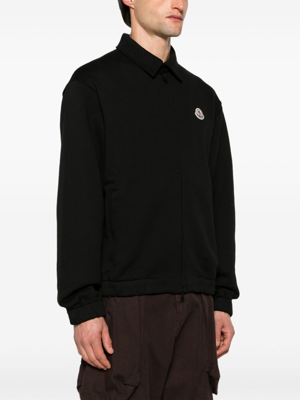 zip-up jersey cardigan
