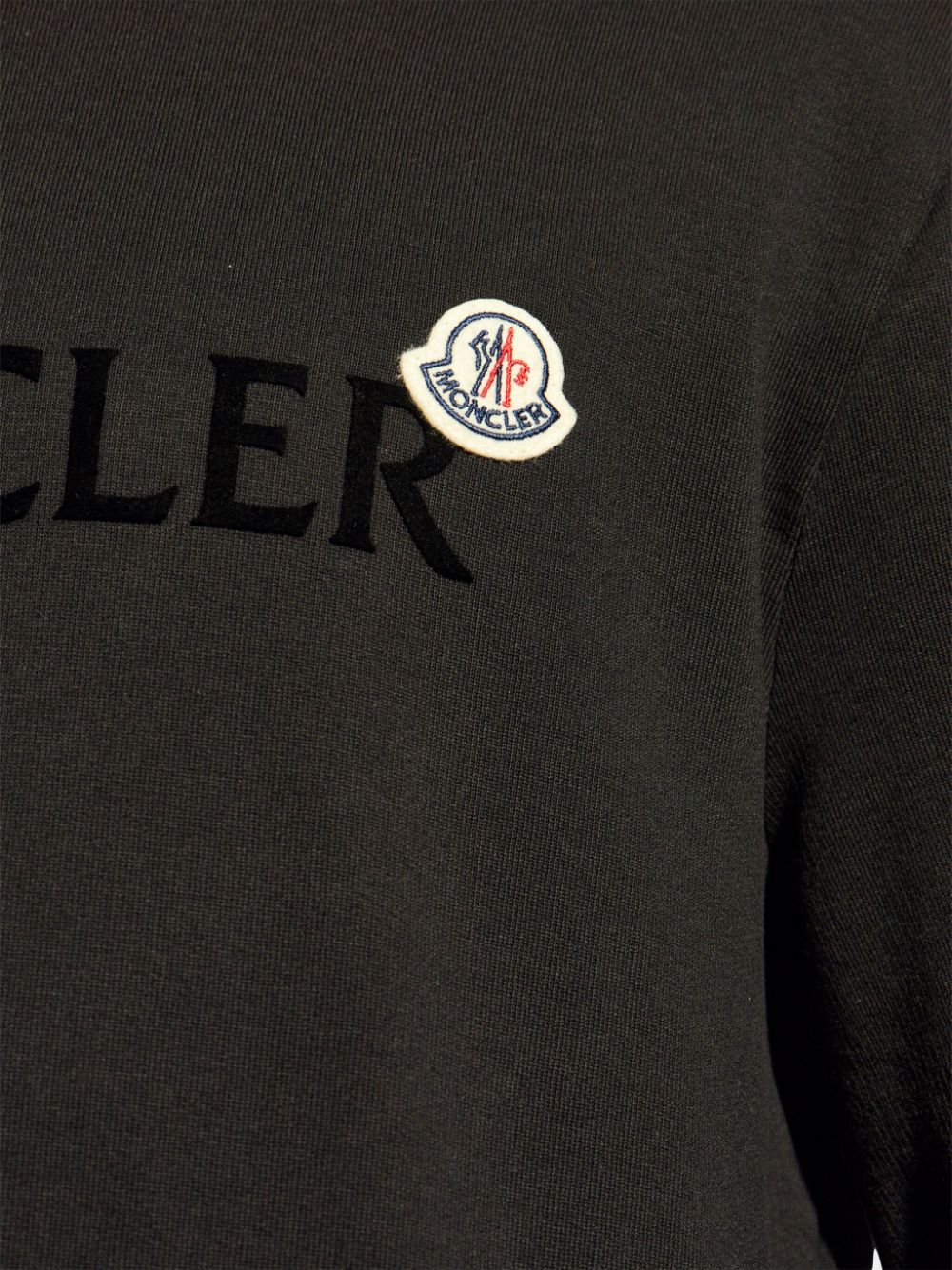 flocked-logo cotton sweatshirt