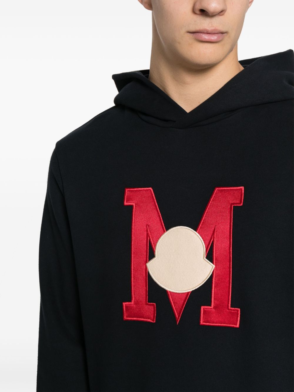 embroidered-logo cotton hoodie