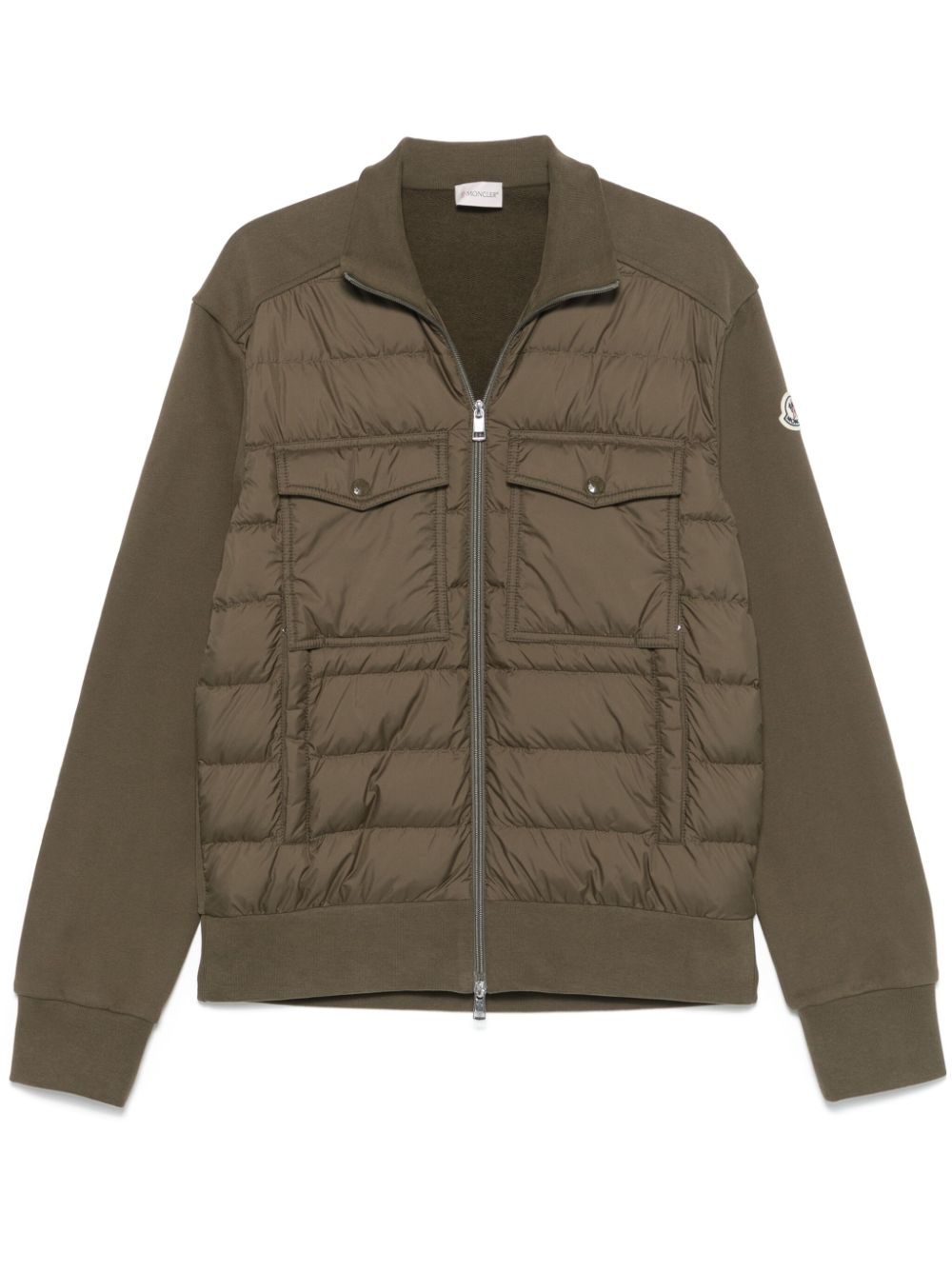 padded zip-up sweatshirt