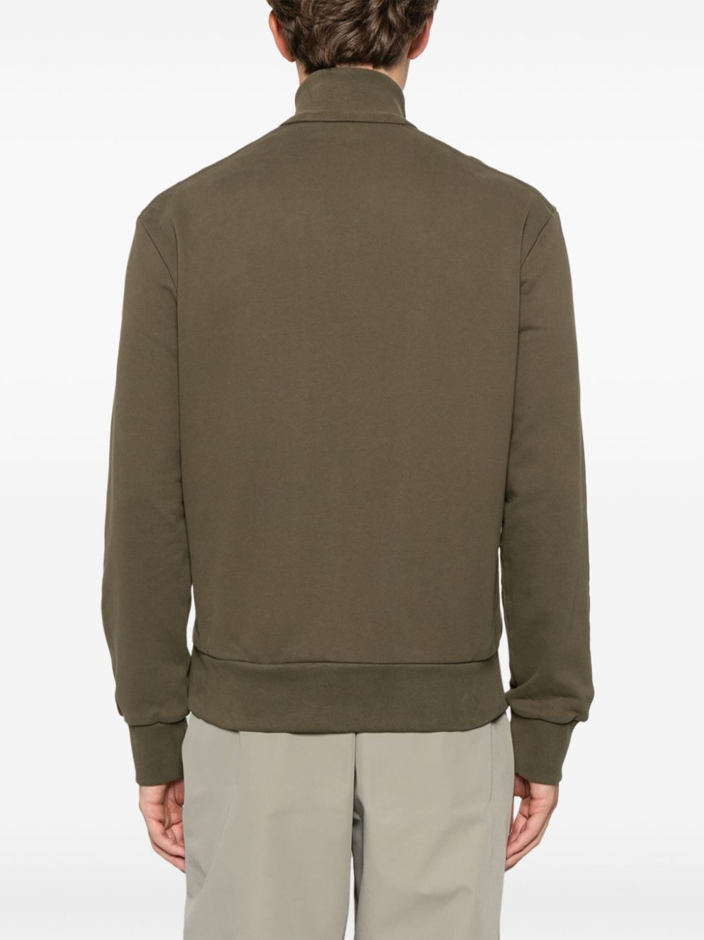 padded zip-up sweatshirt