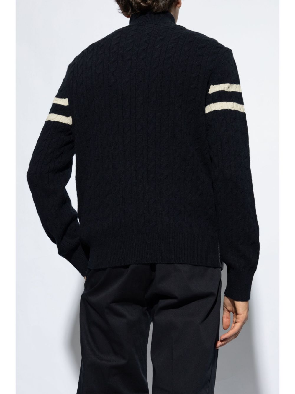 knitted-panels puffer jacket