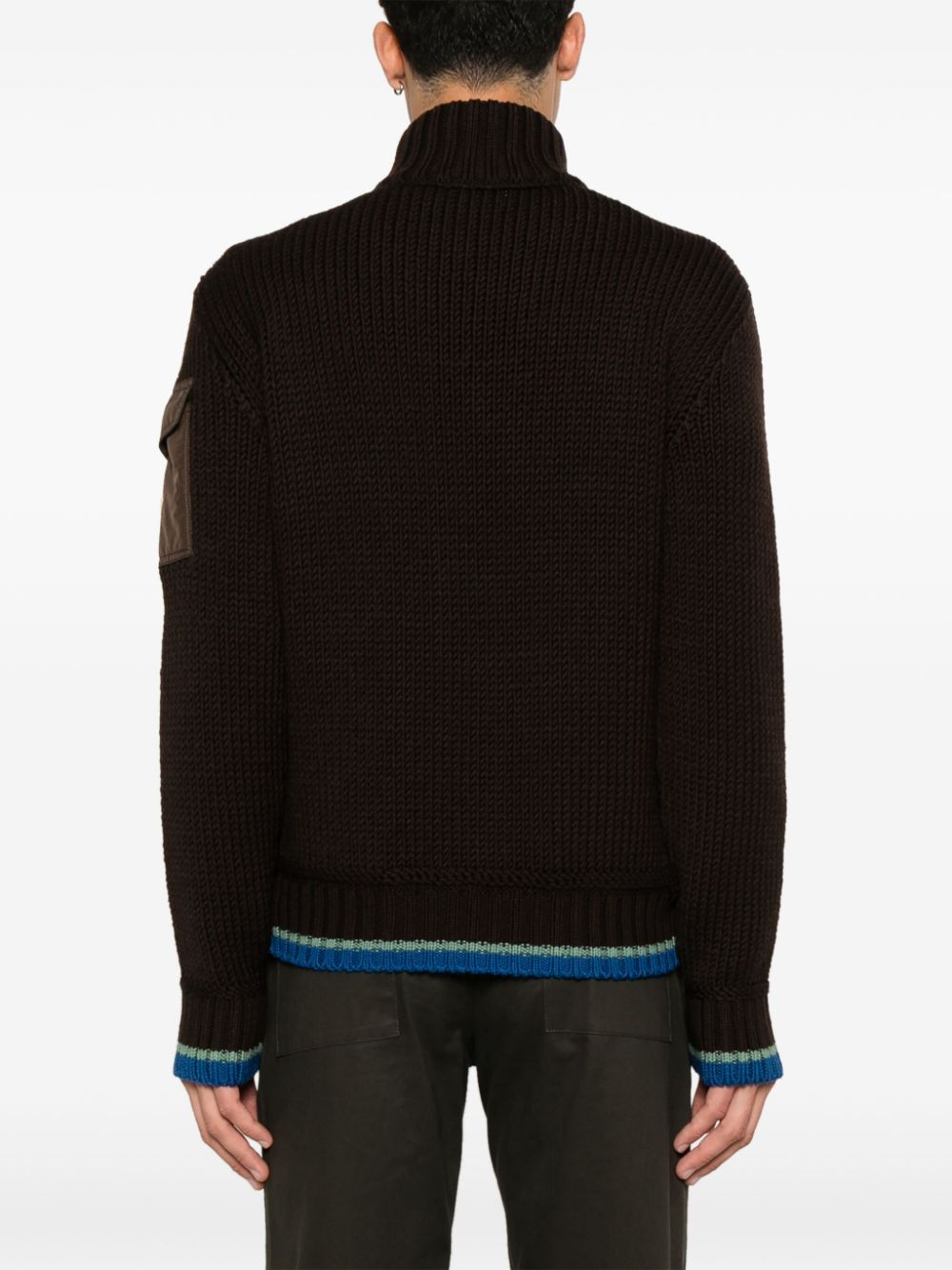 panelled cardigan