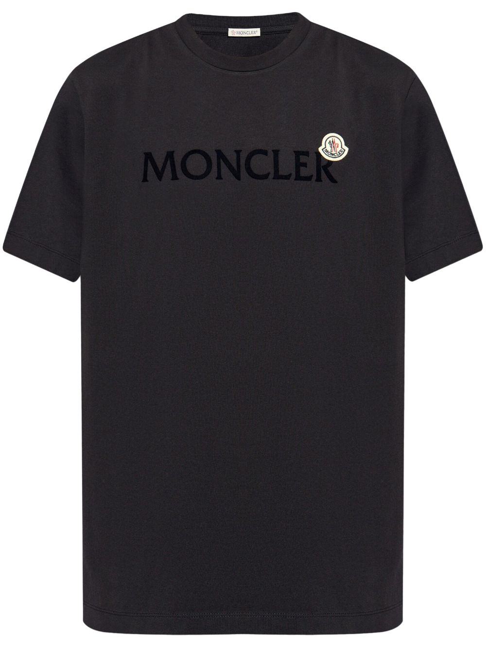 flocked-logo cotton T-shirt