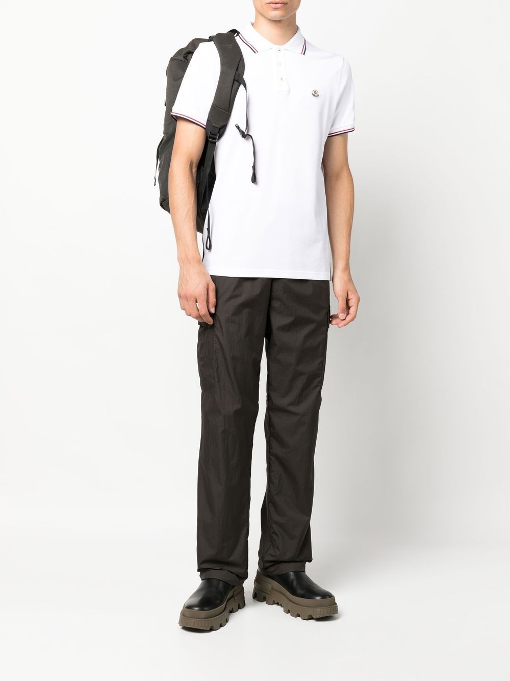 logo-patch short-sleeve polo shirt