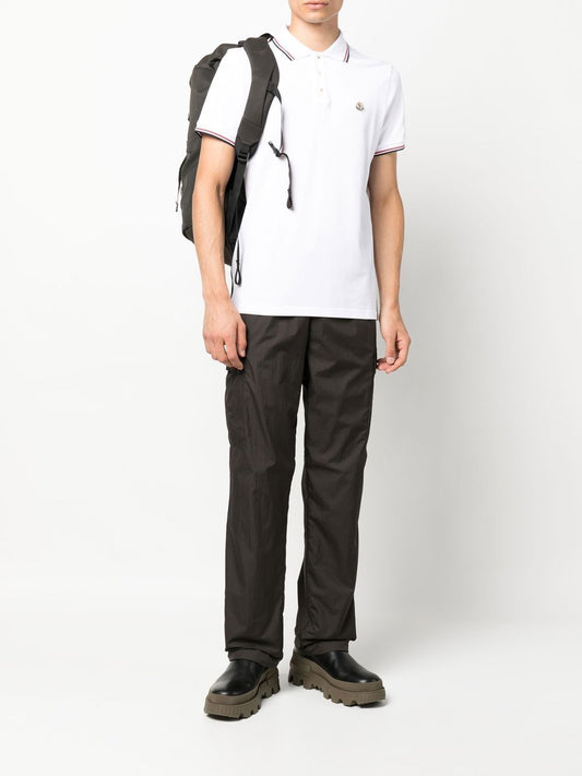 logo-patch short-sleeve polo shirt