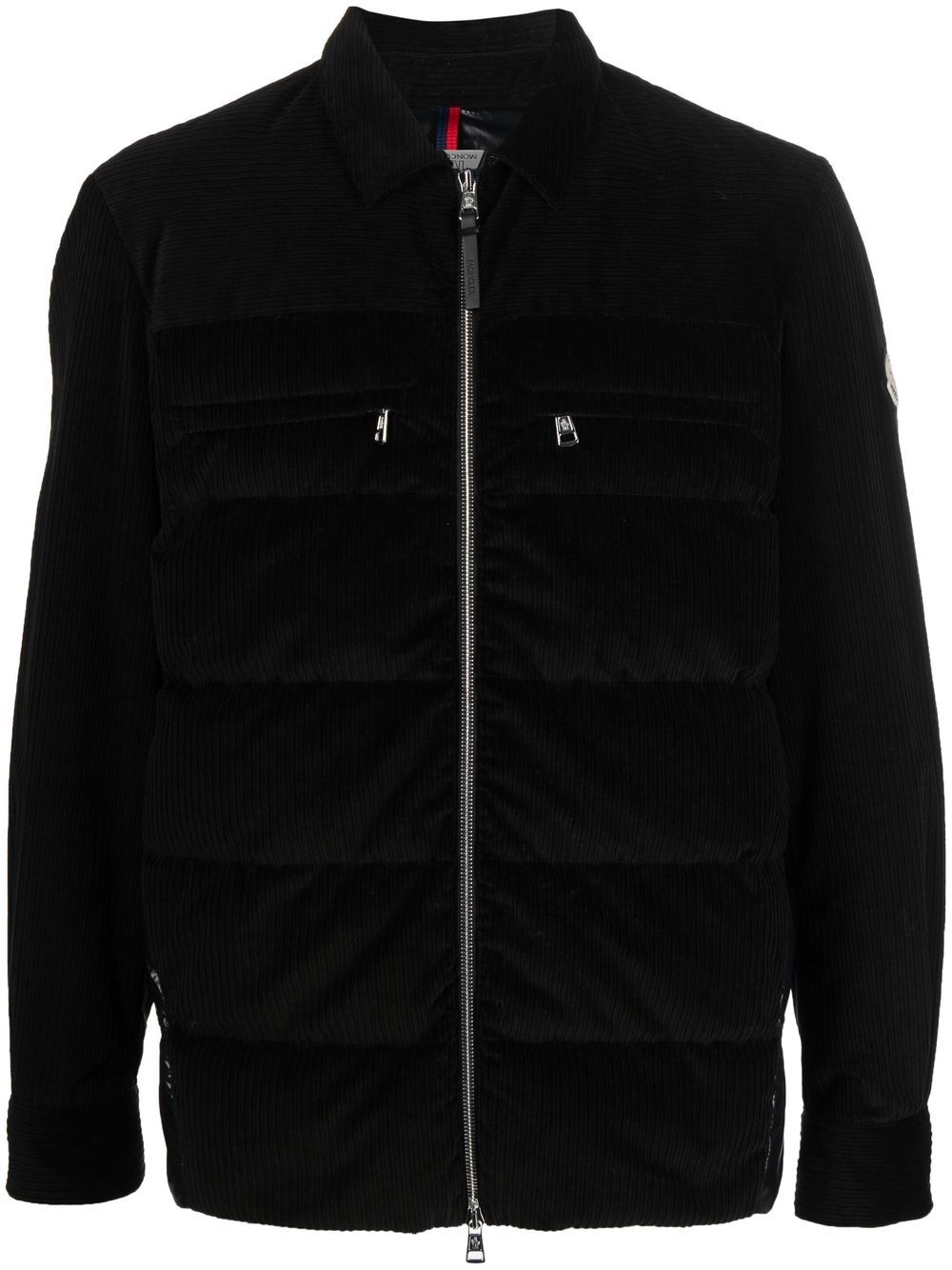 veste bomber matelassée en velours côtelé