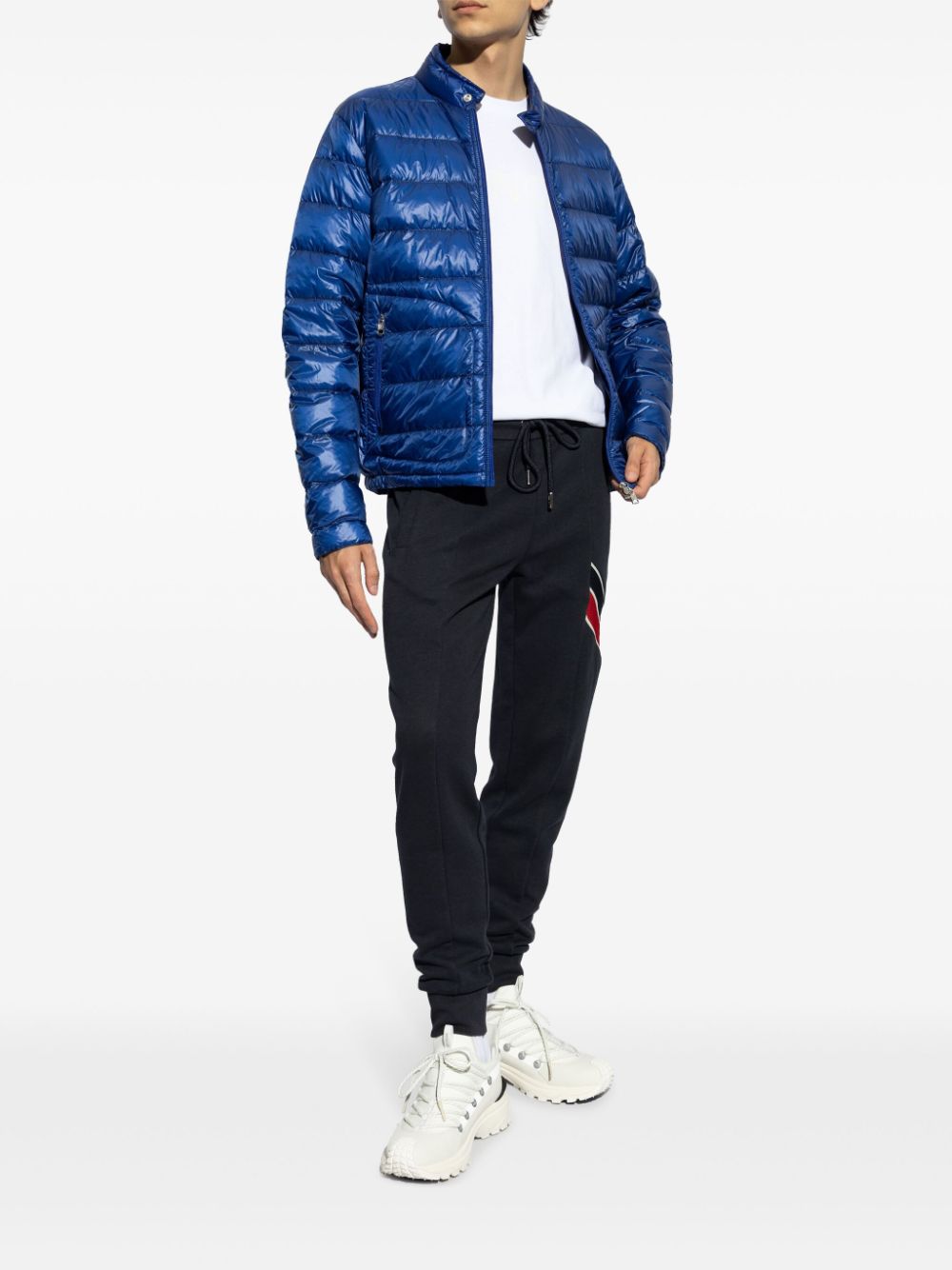 metallic finish down jacket