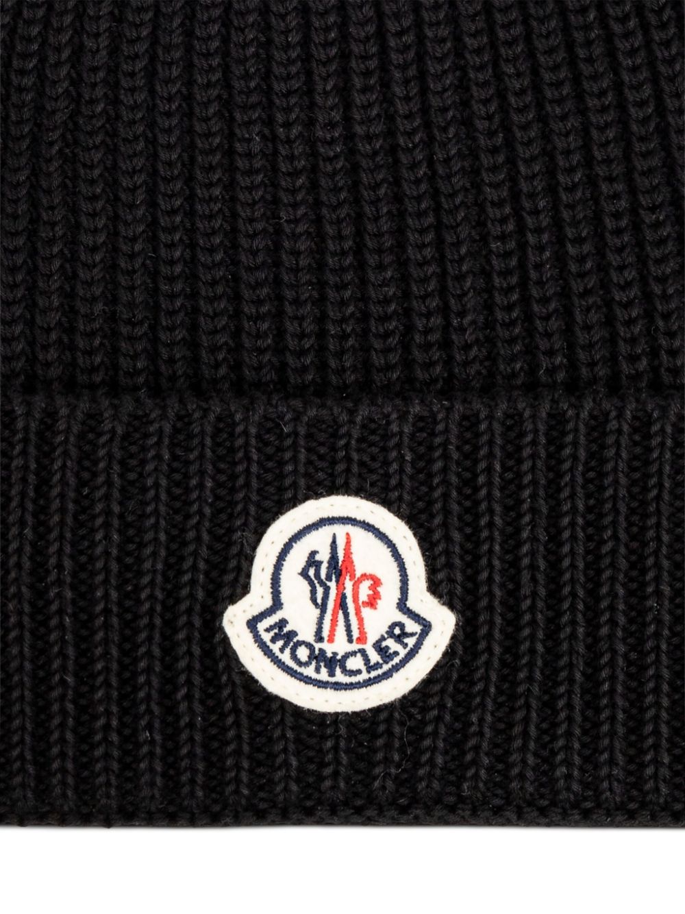 logo-appliqué ribbed-knit beanie