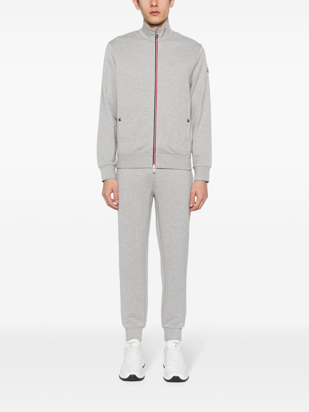 appliqué-logo zipped sweatshirt