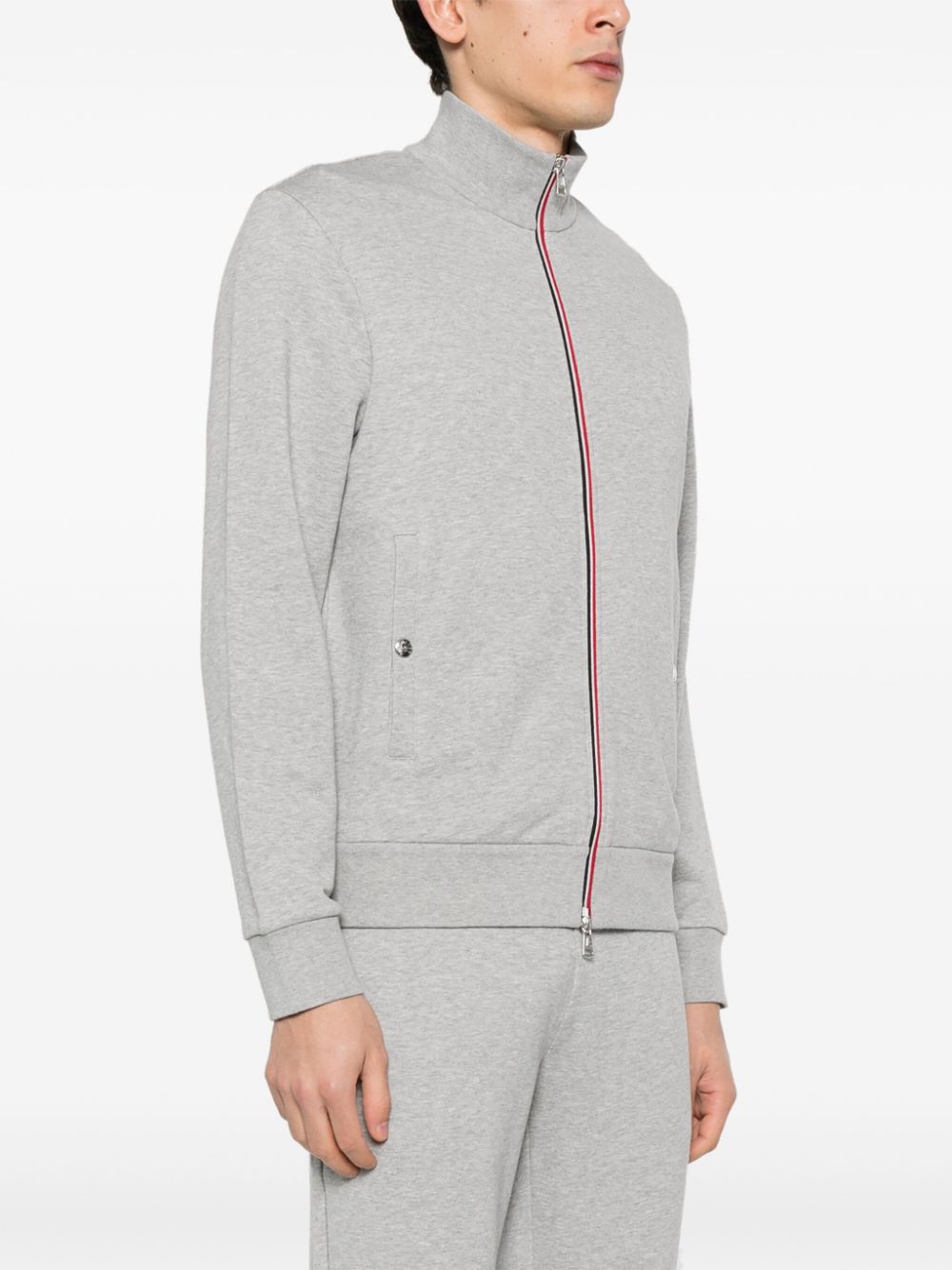 appliqué-logo zipped sweatshirt