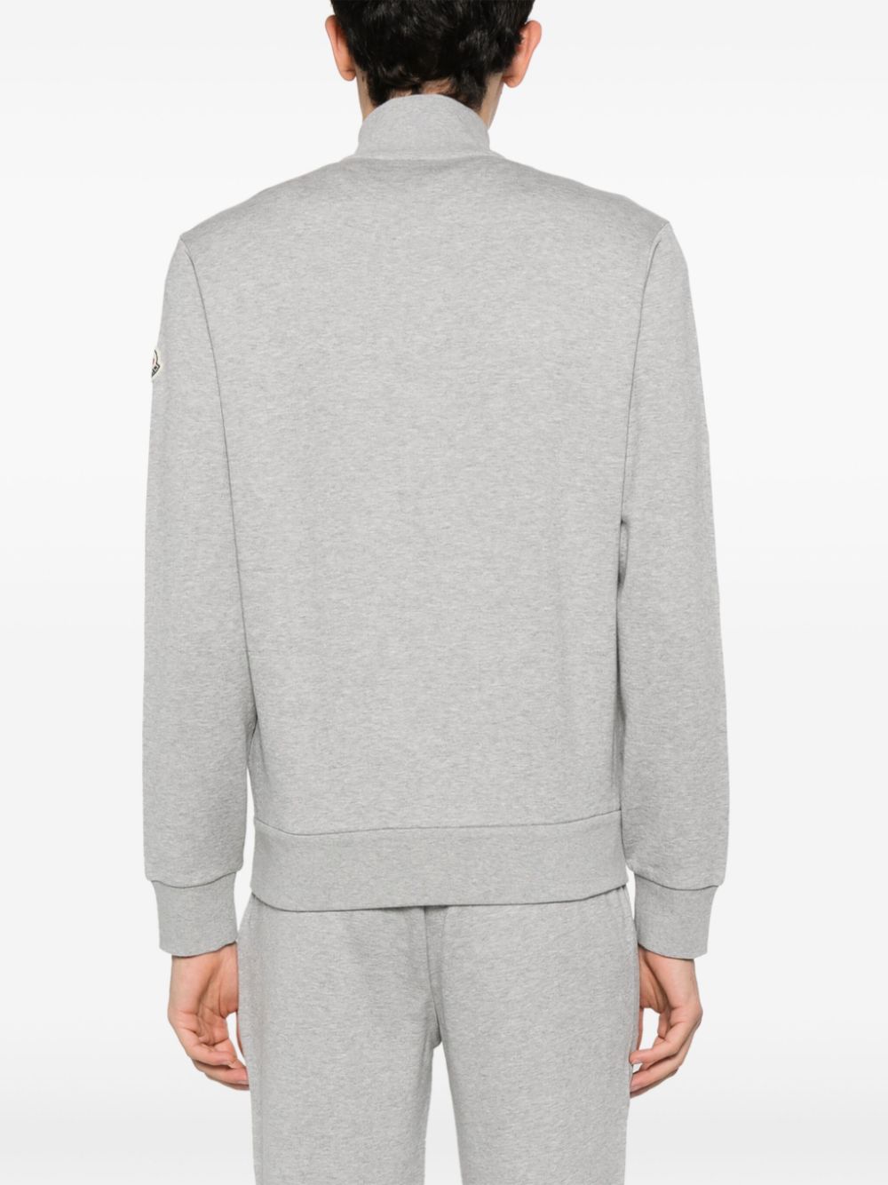 appliqué-logo zipped sweatshirt