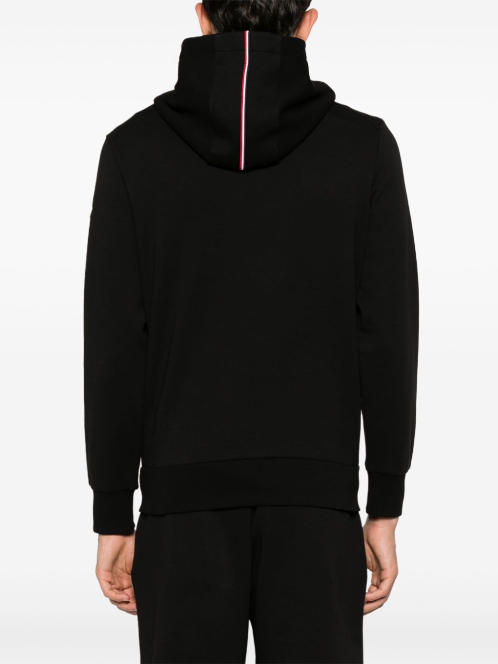 Sweat à capuche zippé avec logo appliqué