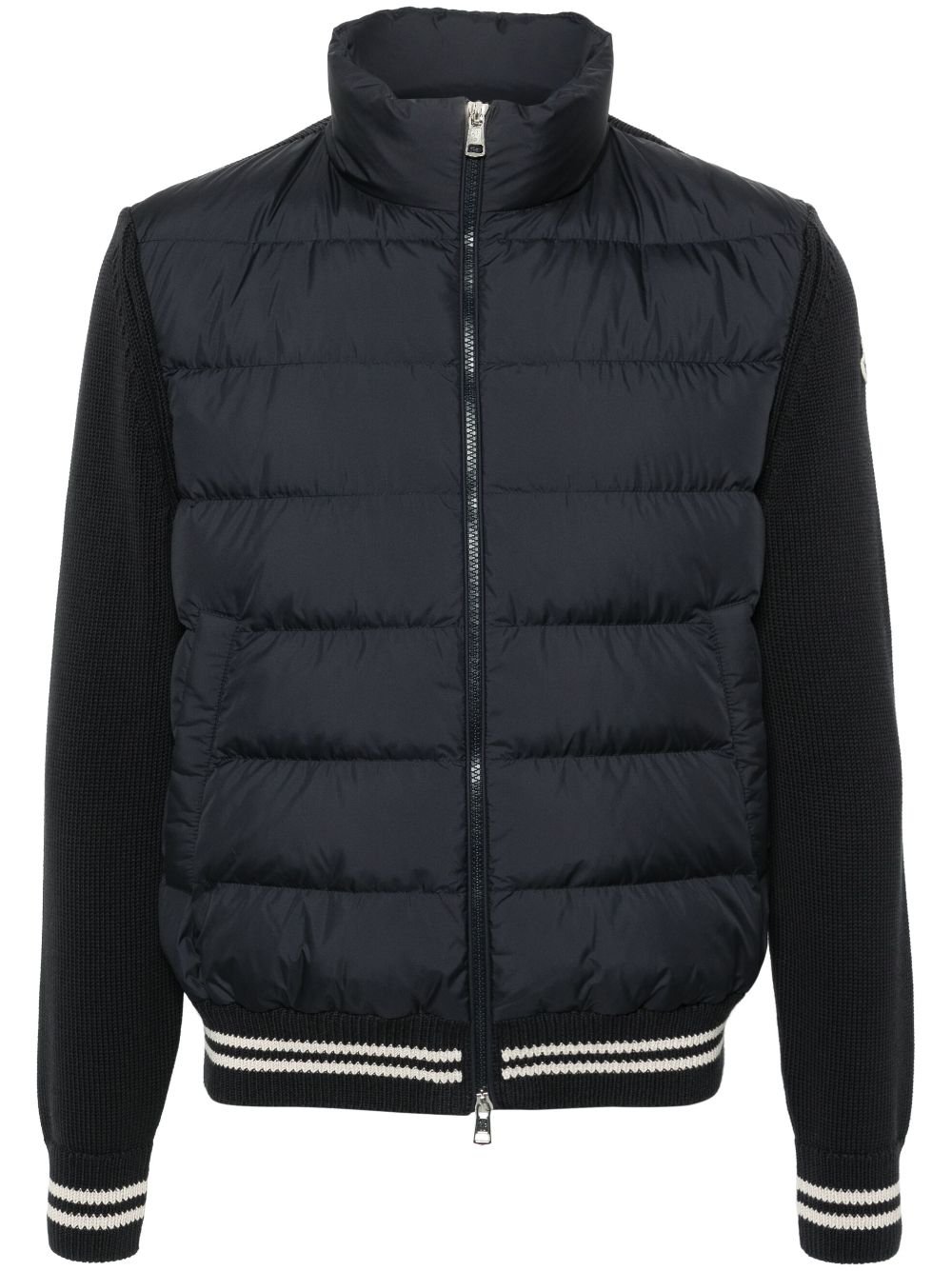 veste matelassée à empiècements tricotés