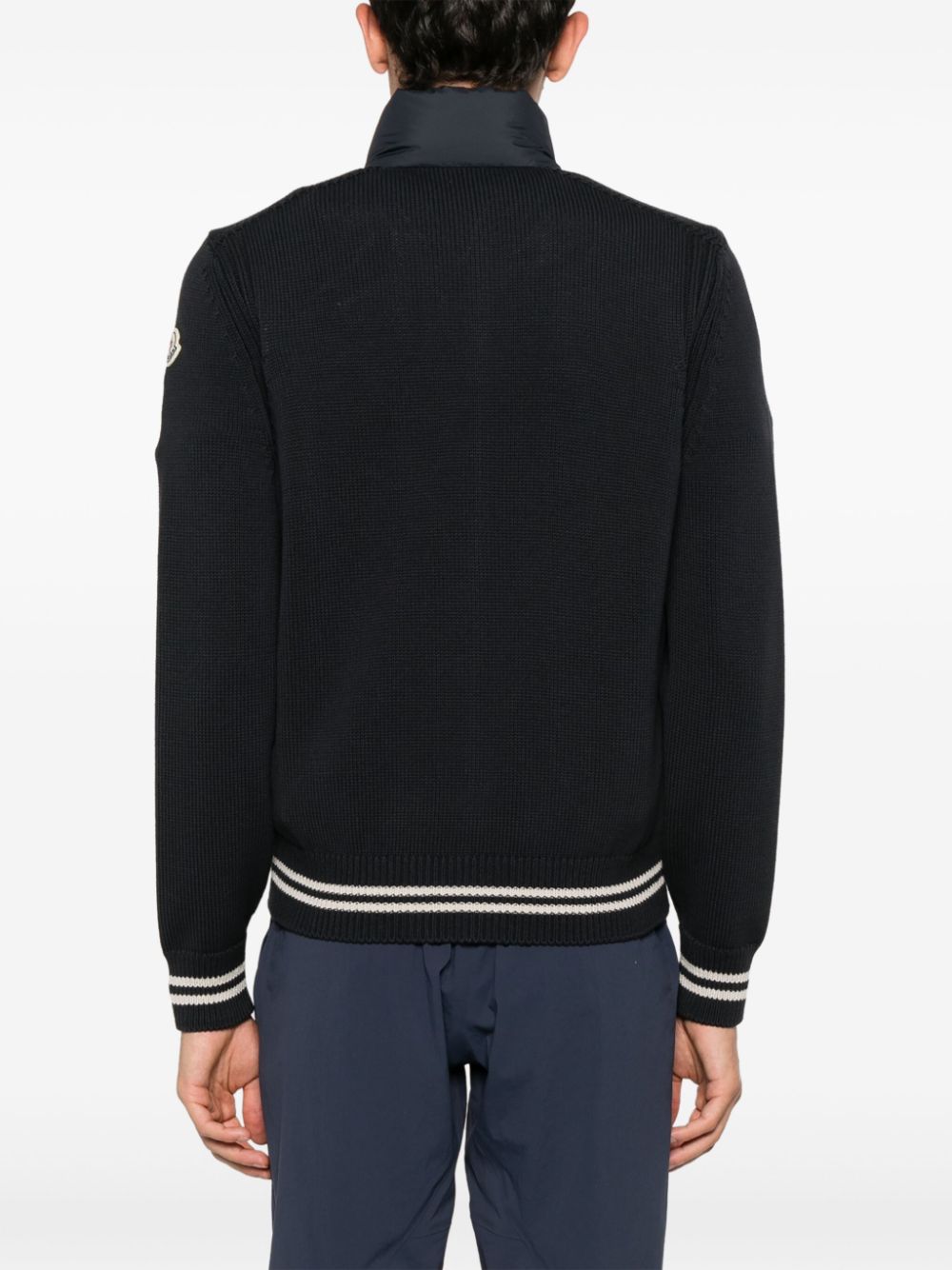 veste matelassée à empiècements tricotés