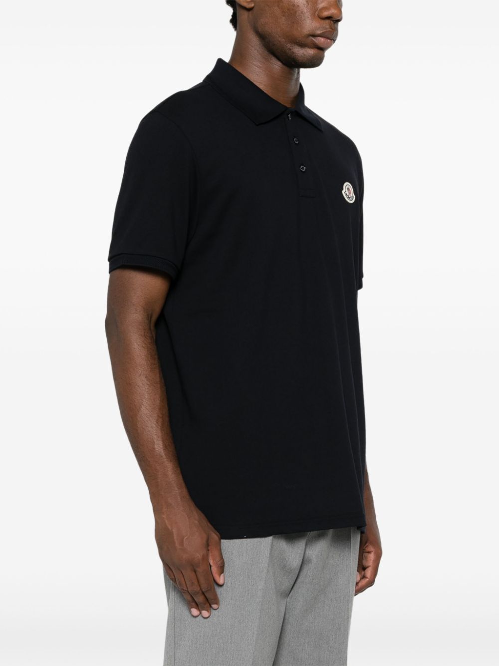 logo-appliqué piqué polo shirt
