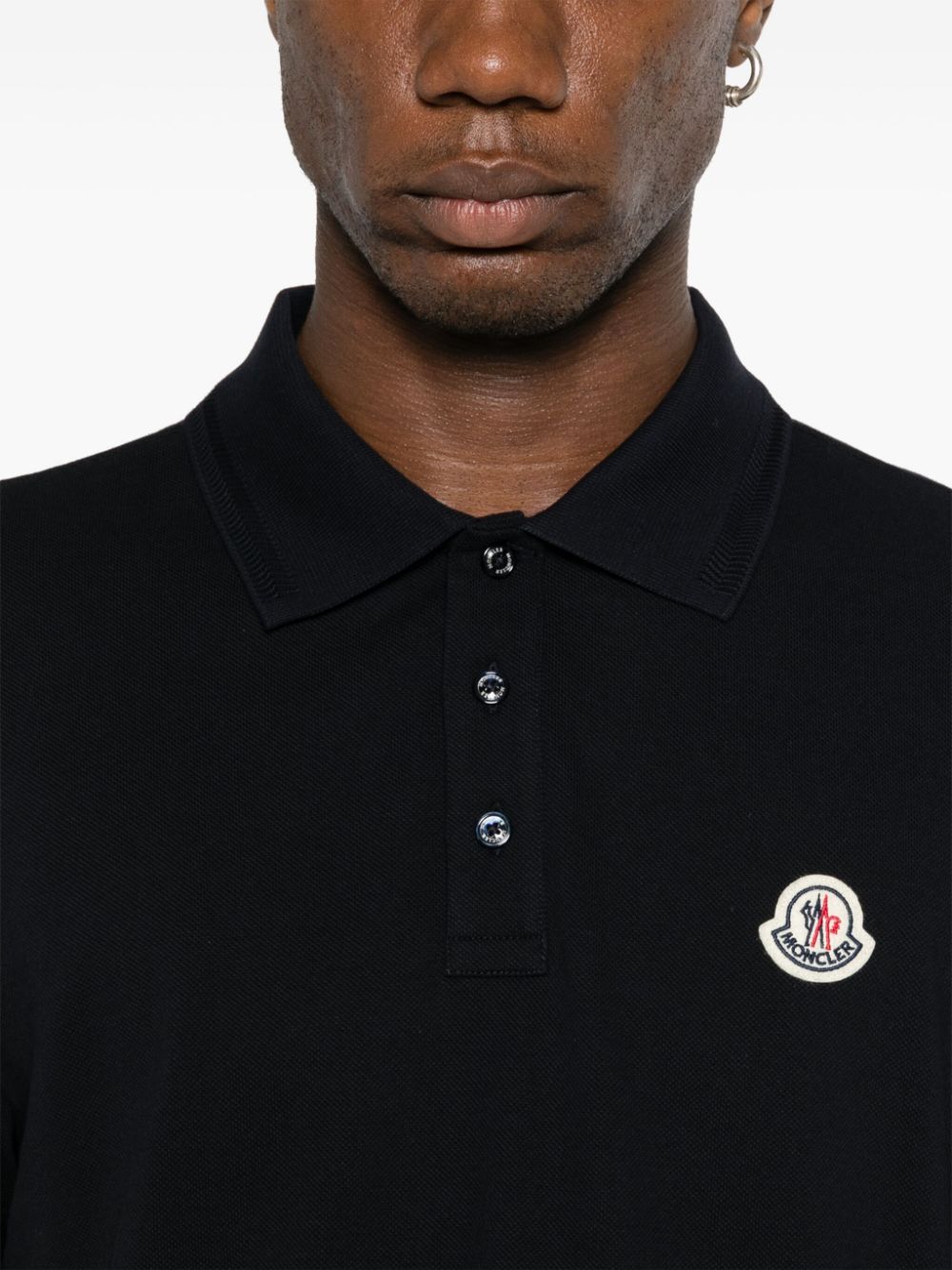 logo-appliqué piqué polo shirt