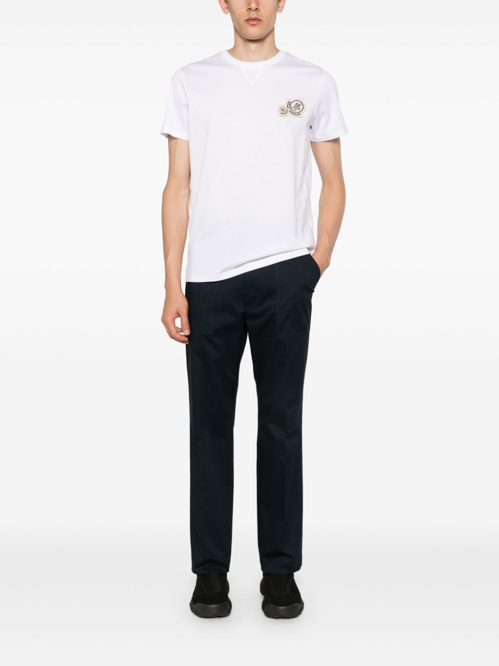 T-shirt en coton avec patch logo