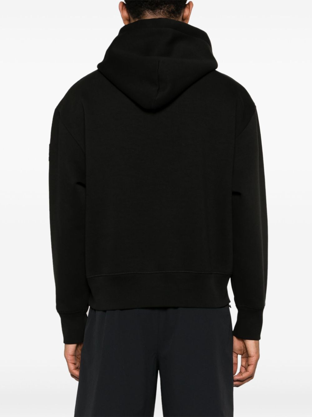 sweat à capuche en jersey avec logo floqué