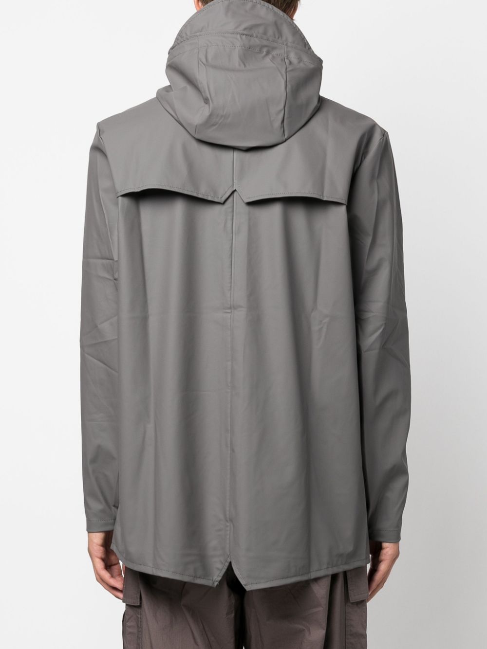 manteau parka à capuche avec cordon de serrage et boutons-pression