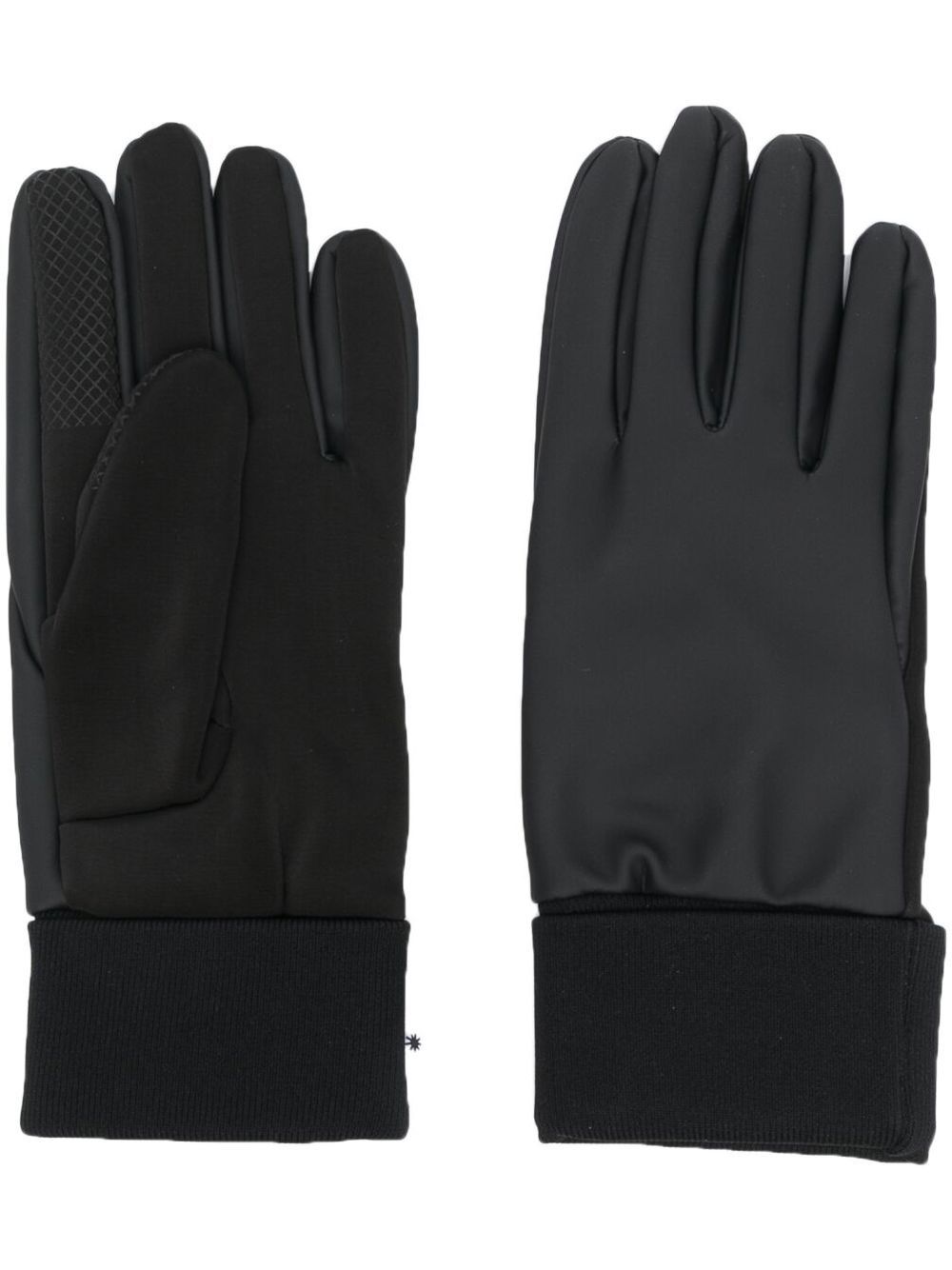 gants à détails côtelés
