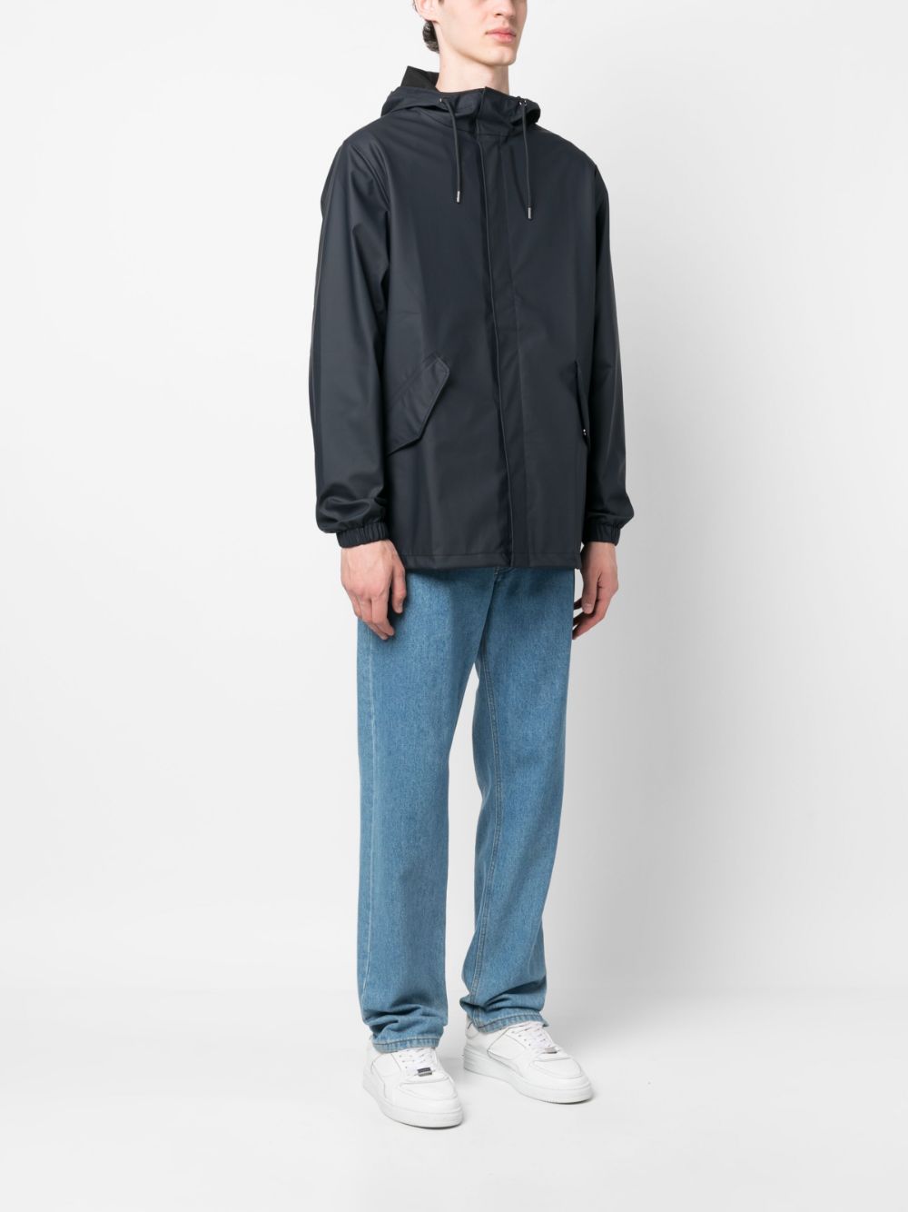 drawstring-hood parka jacket