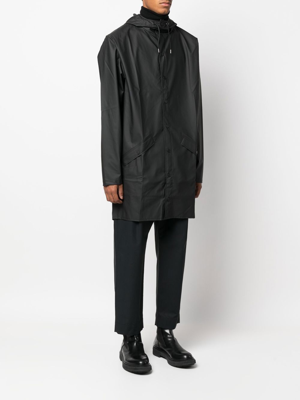 imperméable à capuche avec cordon de serrage