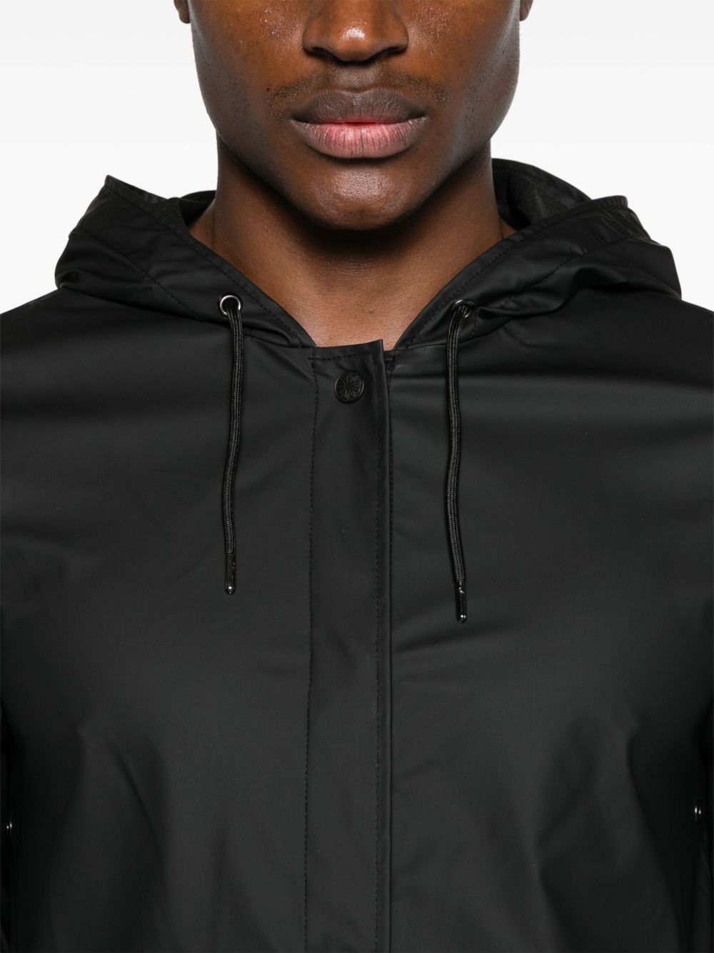 parka à capuche boutonnée