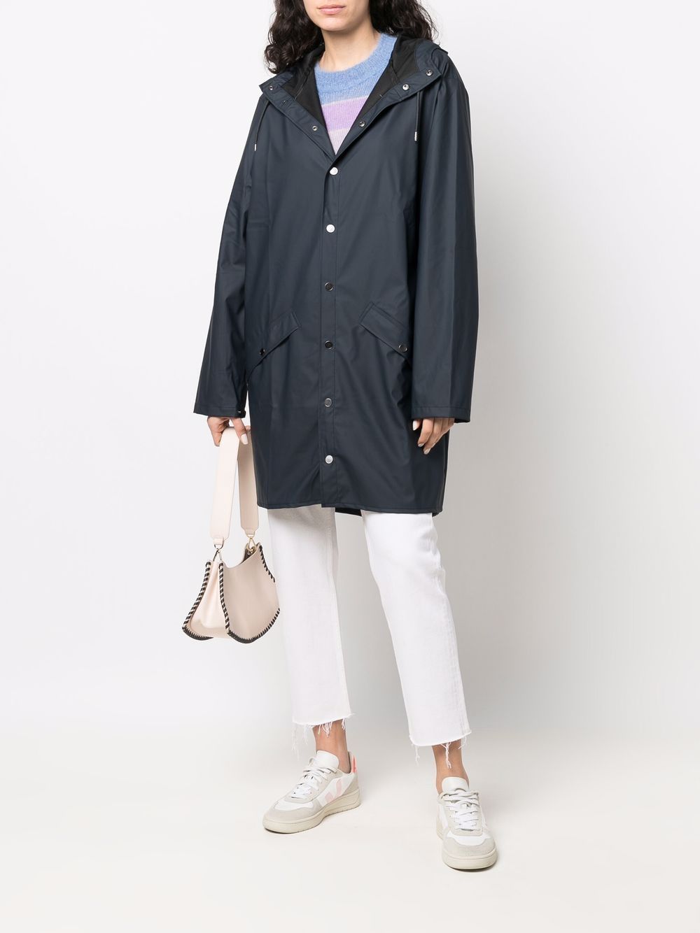 manteau à capuche avec cordon de serrage