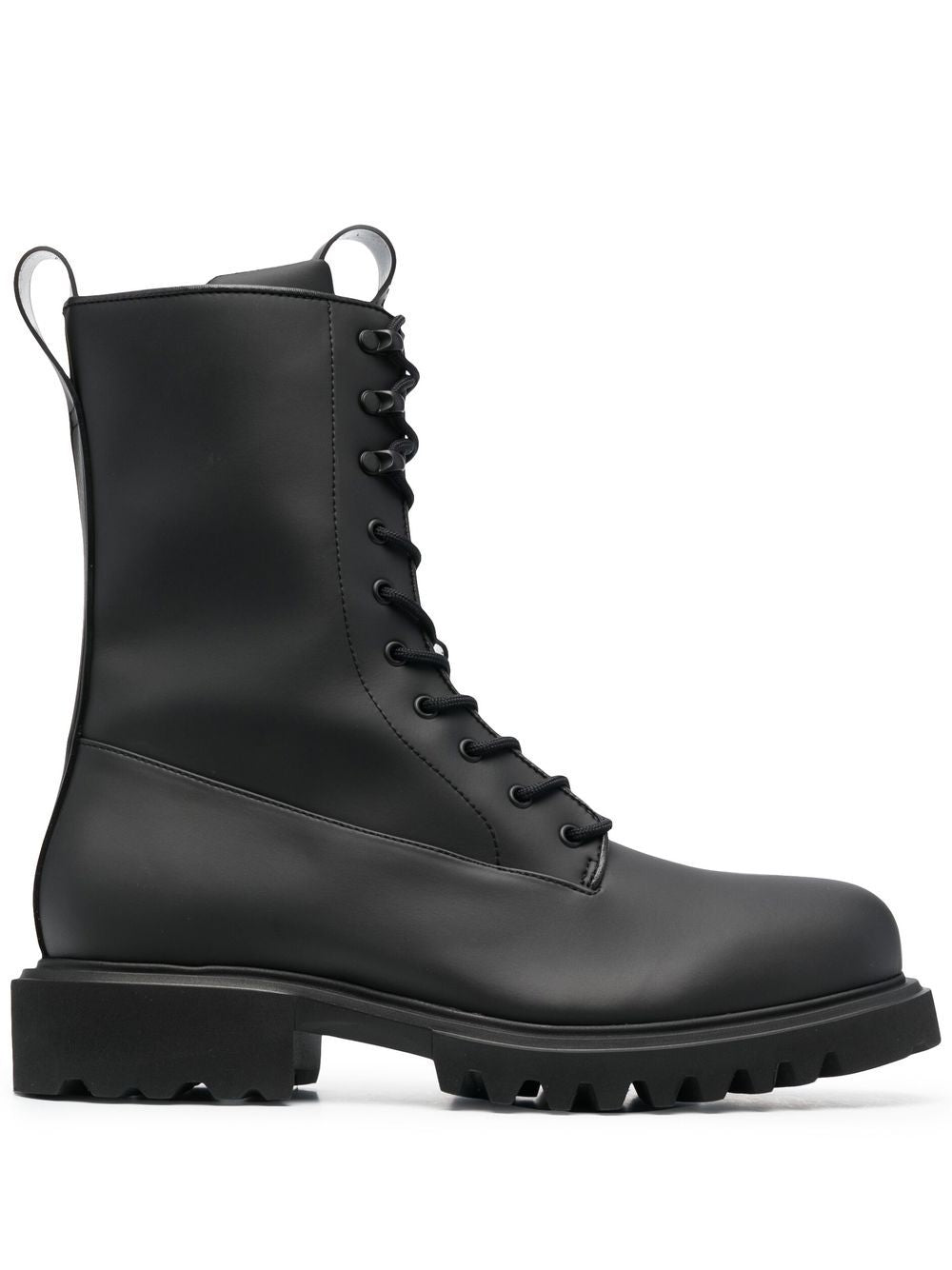 Show lace-up combat boots