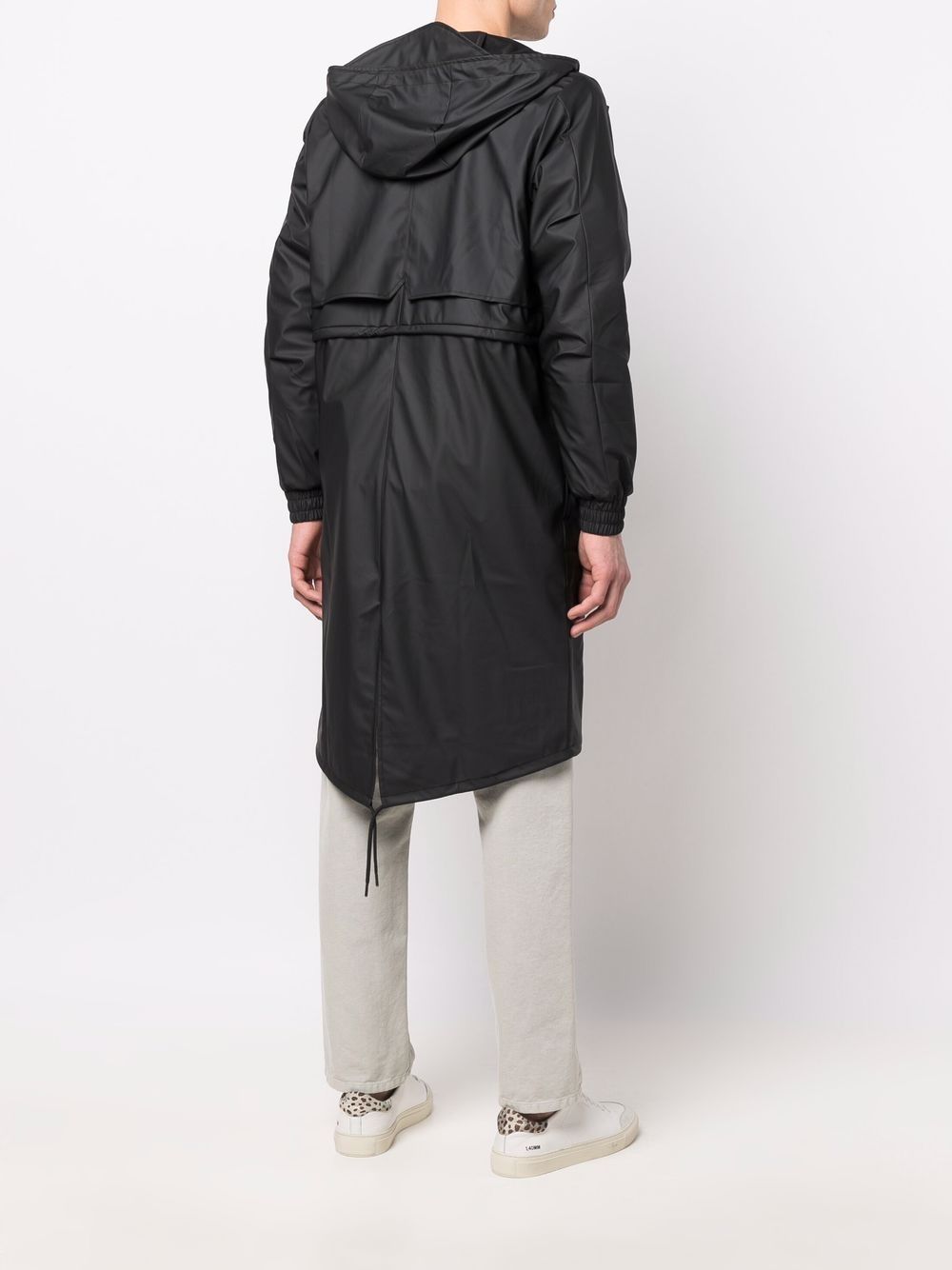 imperméable à capuche avec cordon de serrage