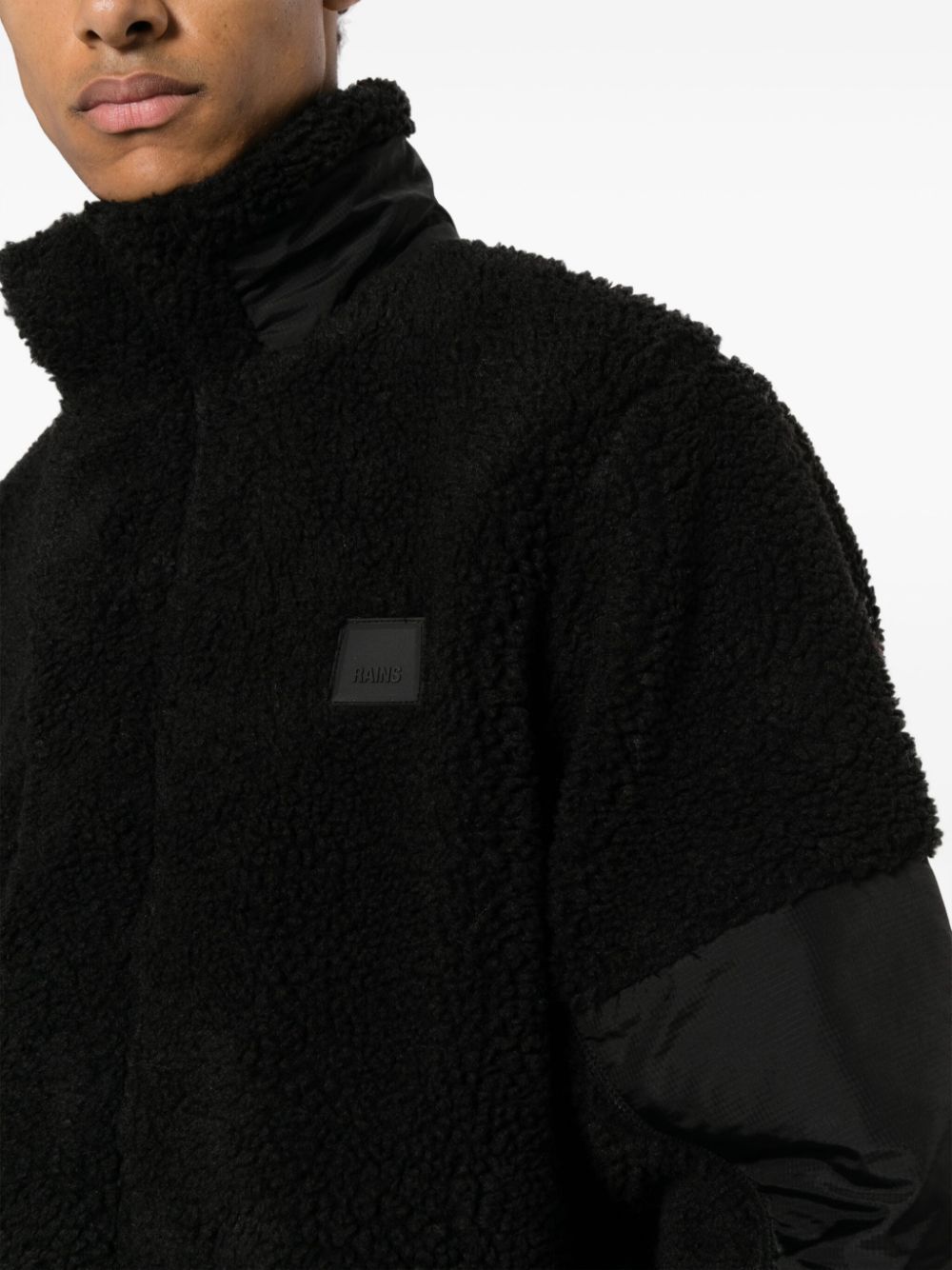 veste à panneaux en polaire texturée