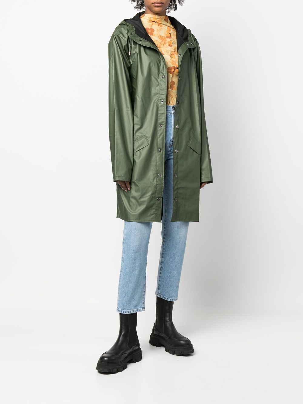 imperméable à capuche avec cordon de serrage