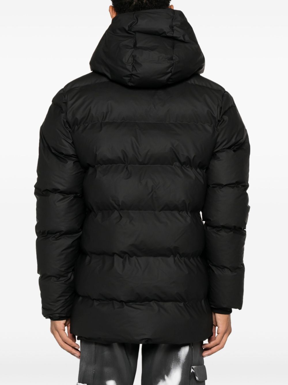 veste matelassée à capuche avec patch logo