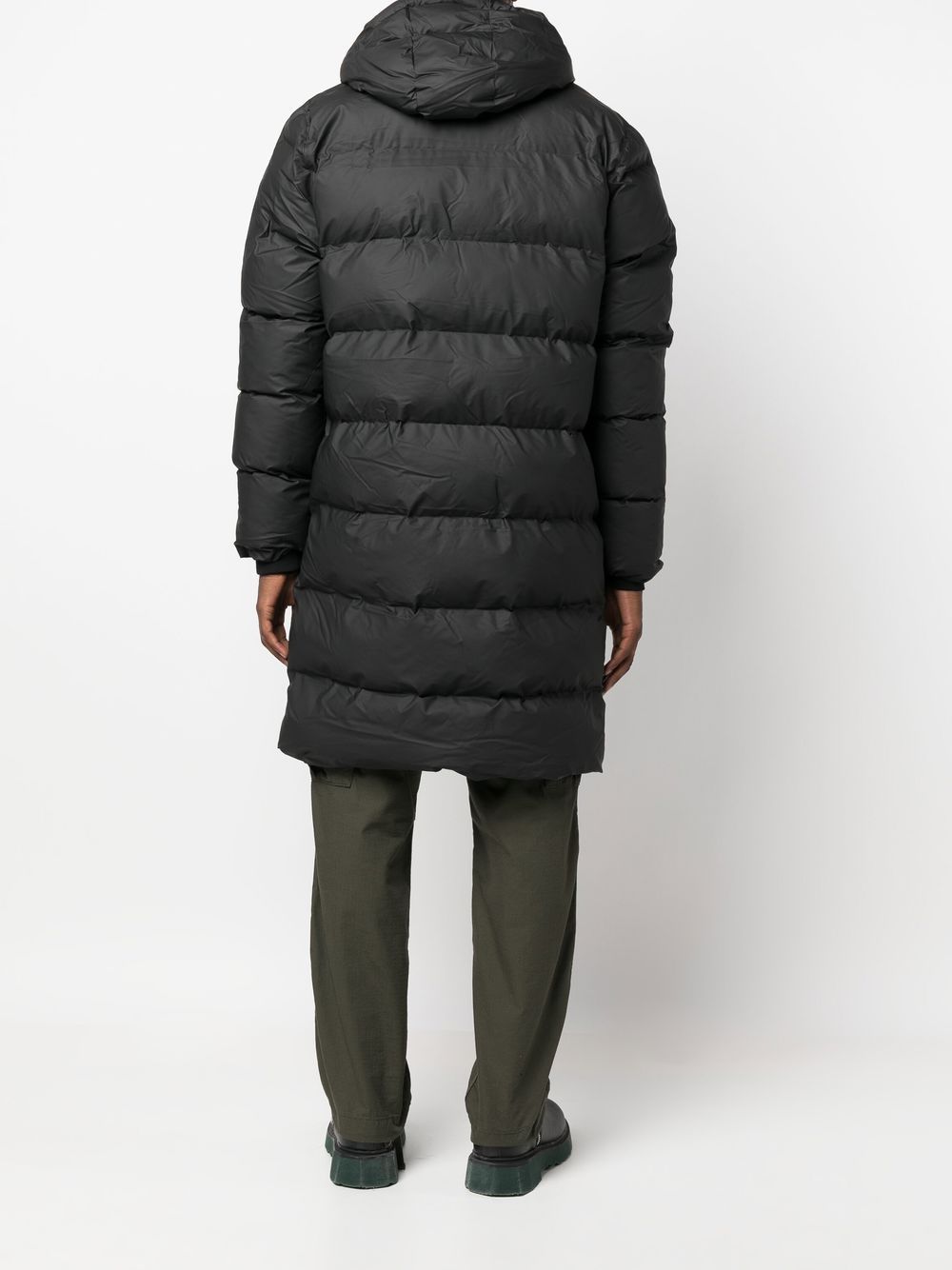quilted-finish padded coat