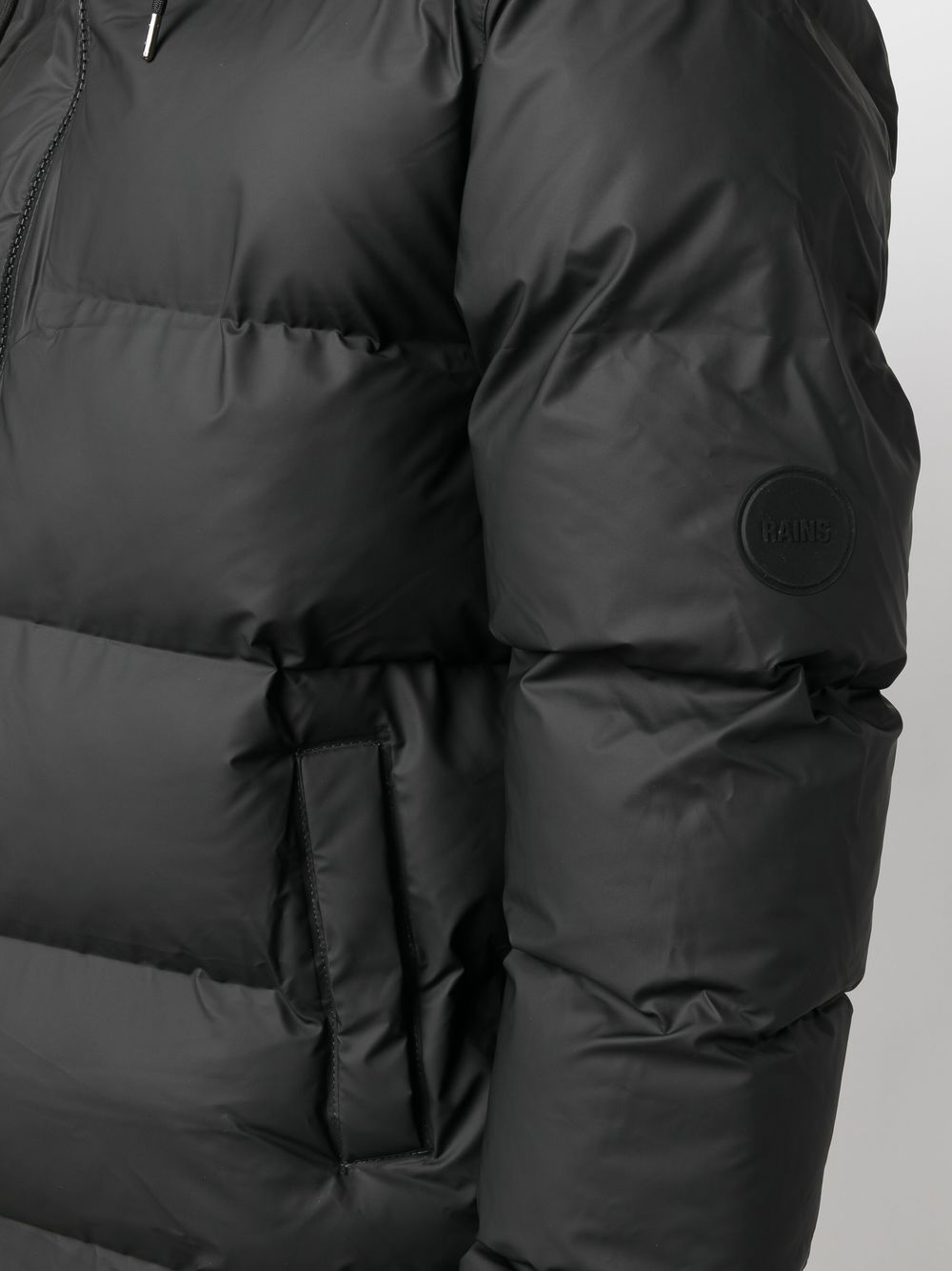 quilted-finish padded coat