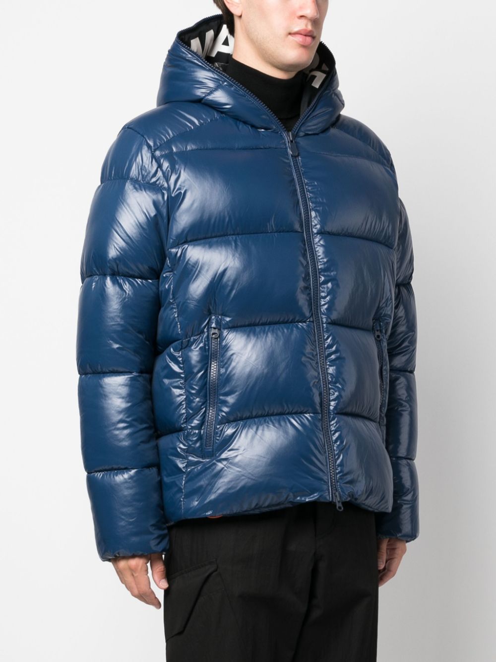 veste à capuche matelassée avec patch logo