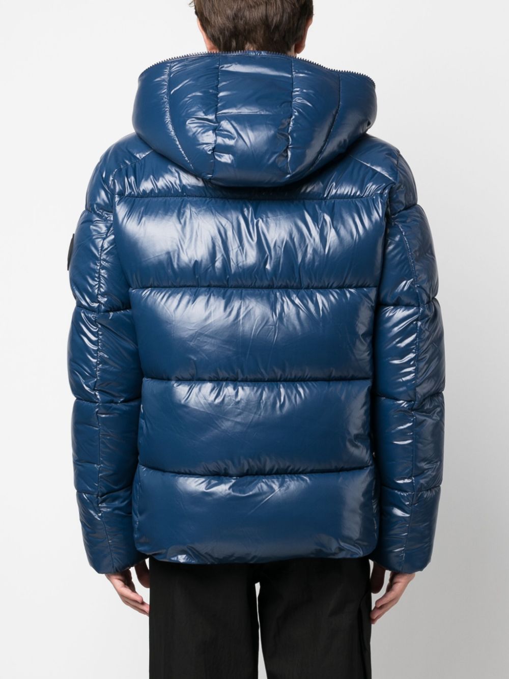 veste à capuche matelassée avec patch logo