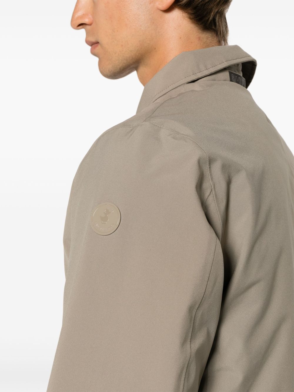 single-breasted hooded coat