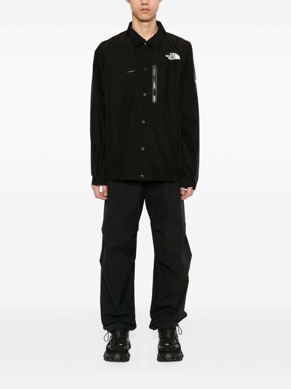 Amos logo-appliqué shirt jacket