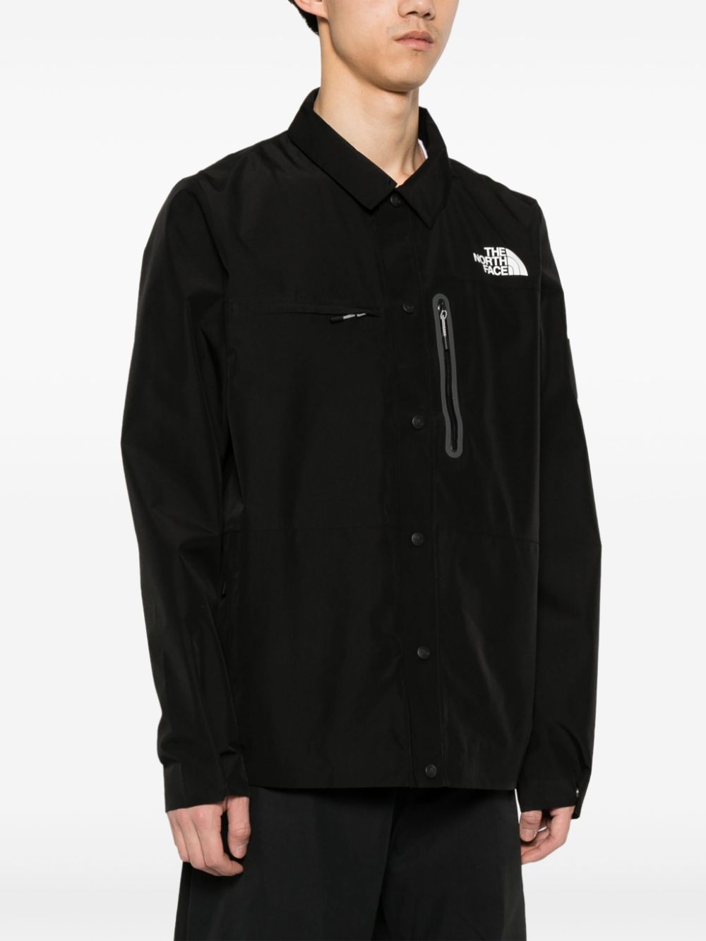 Amos logo-appliqué shirt jacket