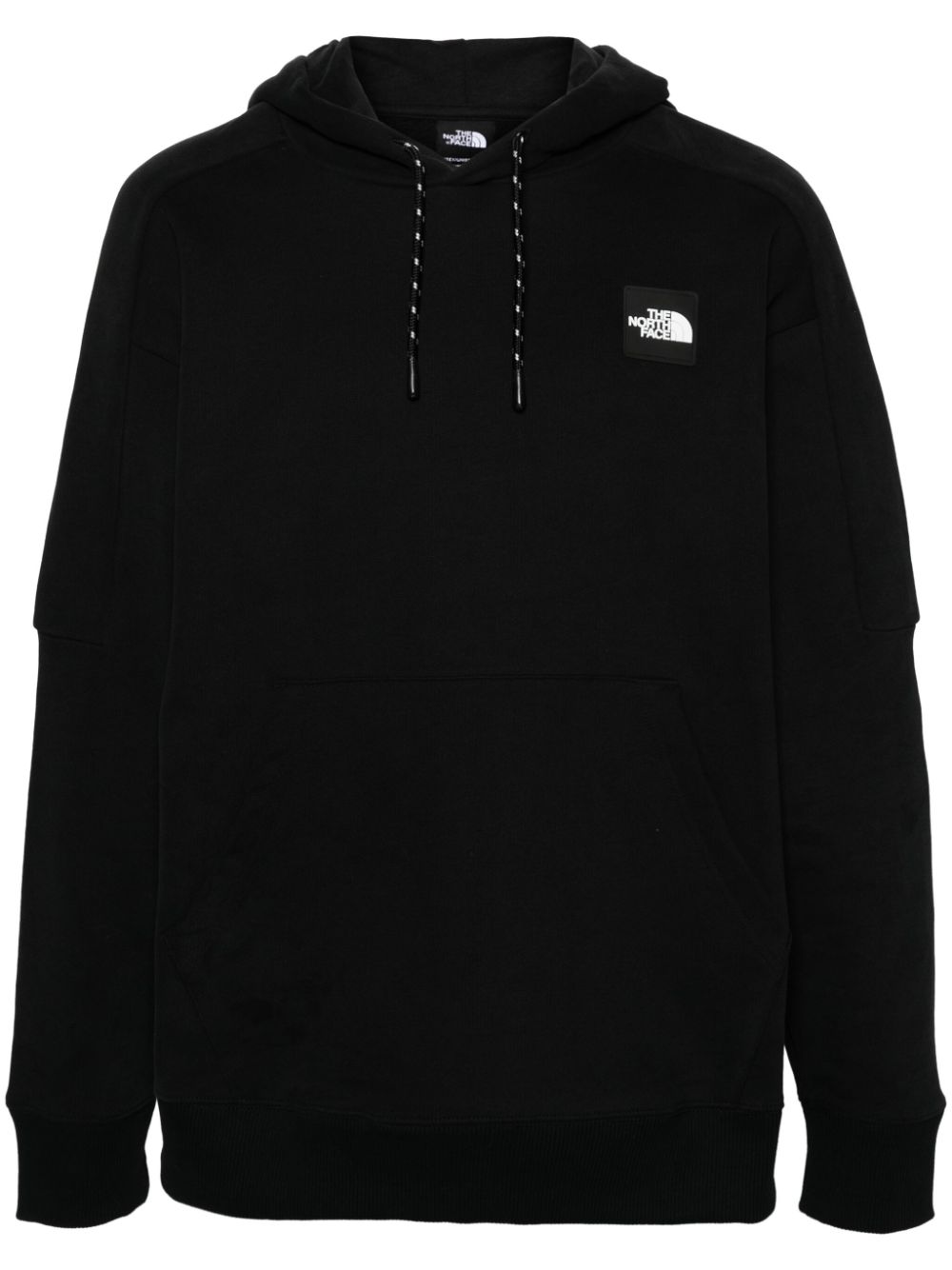 rubberised-logo cotton hoodie