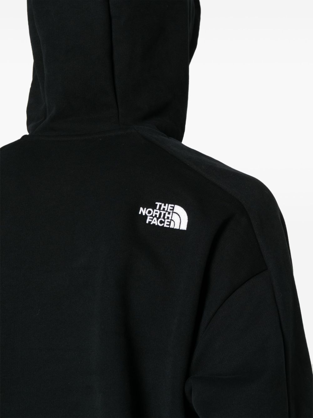 rubberised-logo cotton hoodie