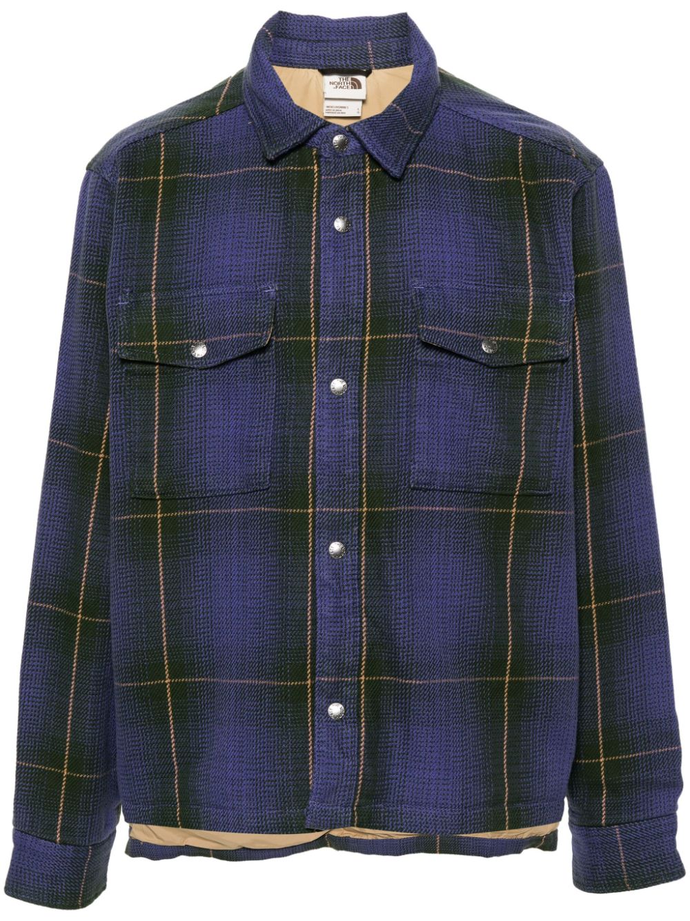 veste chemise boutonnée à carreaux