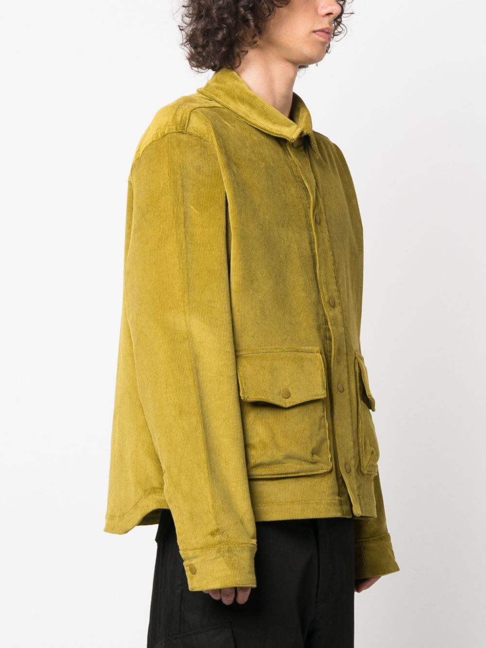 veste chemise cargo en velours côtelé