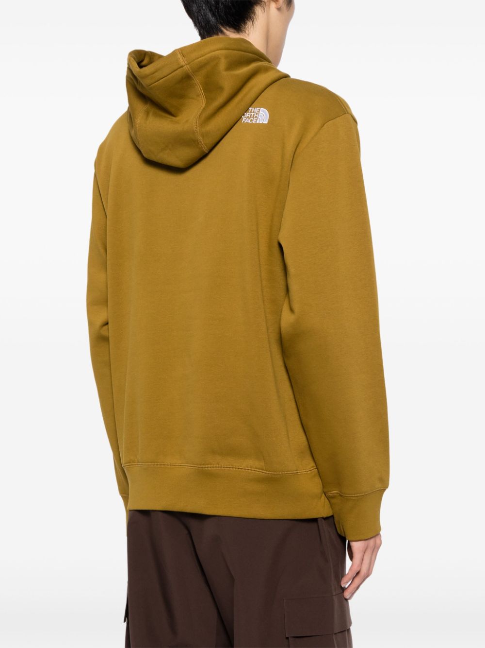 logo-embroidered drawstring hoodie