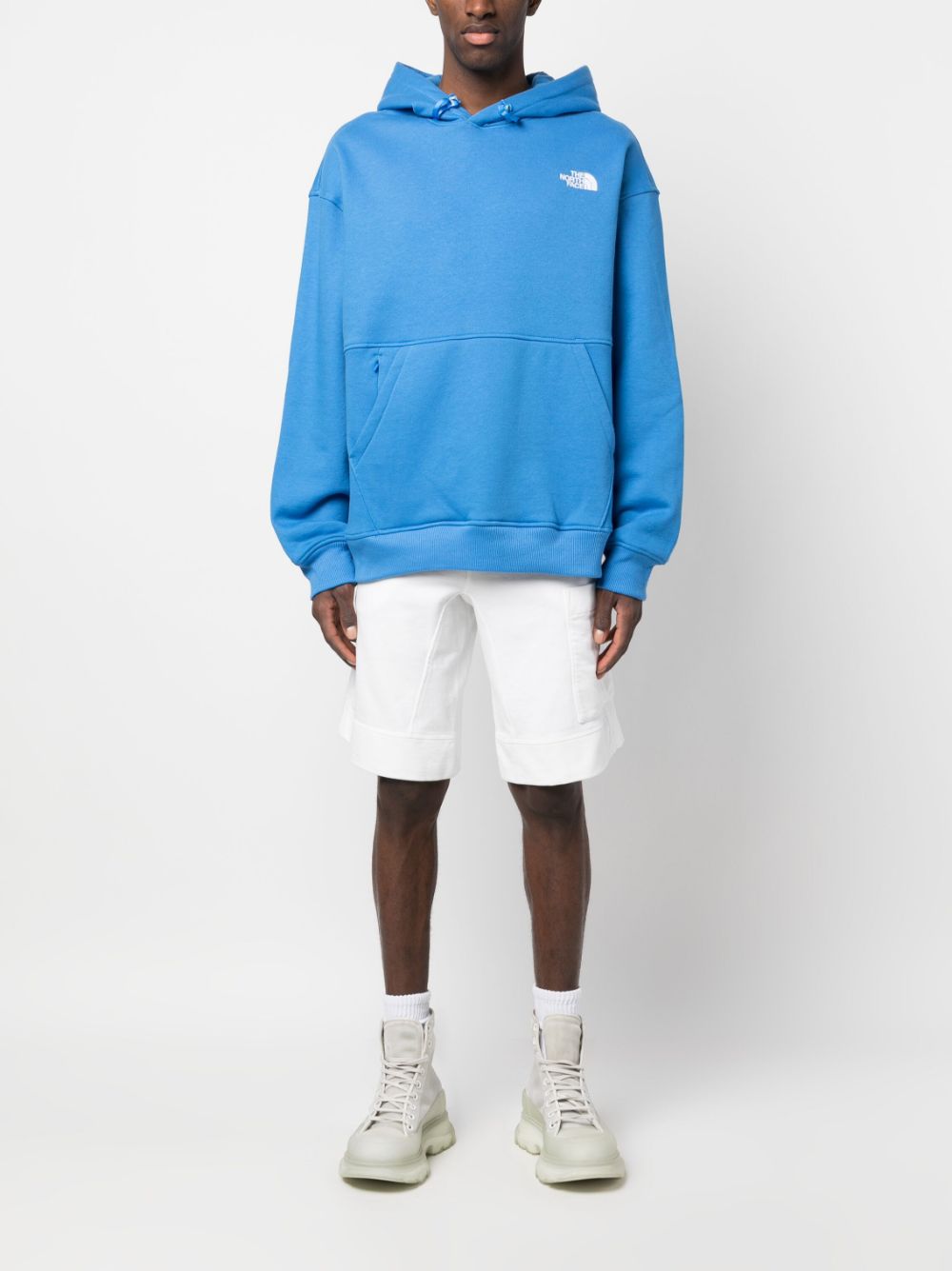 embroidered-logo long-sleeve hoodie